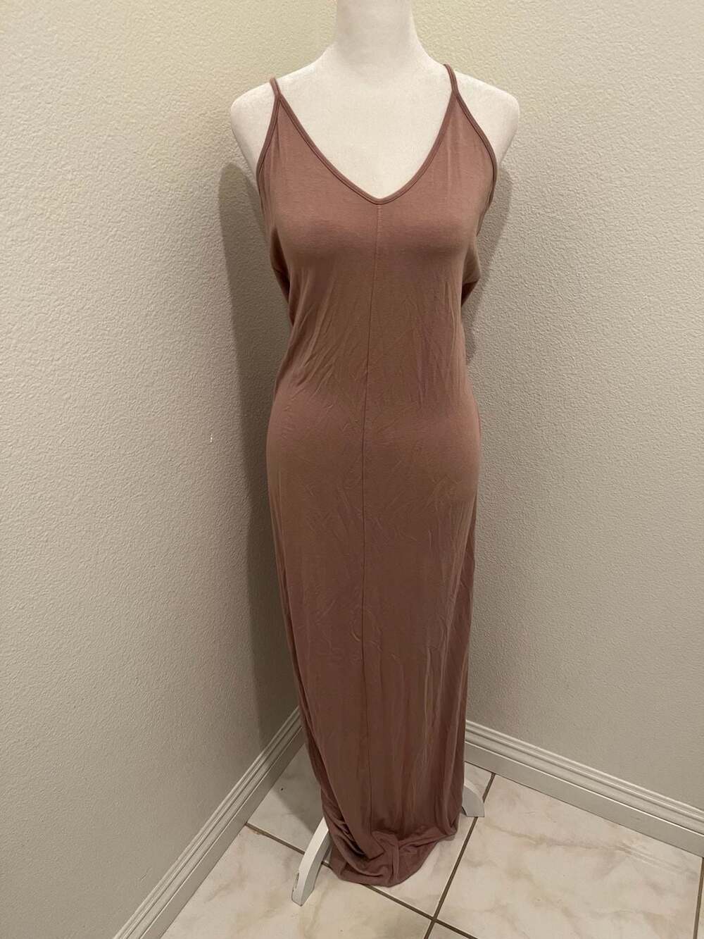 Abound Sleeveless V-Neck Jersey Maxi Dress in Mauve